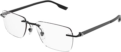 Montre white glasses frame for men mb0185o black 55/19/145.. One platform, endless products — welcome to DIAYTAR Nigeria.
