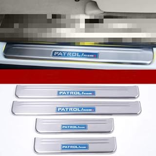 Leion door threshold protective stick for Nissan Patrol 2012-2019, welcome pedal accessories, interior decoration accessories for modification of special automotive parts (silver, 4 rooms).. Experience the DIAYTAR difference with our vast product selection and delivery within 5-8 days.