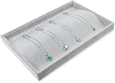Badum jewelry tray, 24 grids to organize necklaces, pendants, watches, rings, earrings, bracelets, stackable velvet presentation tray for jewelry storage (necklace).. Your daily needs delivered to your door — DIAYTAR Nigeria style.