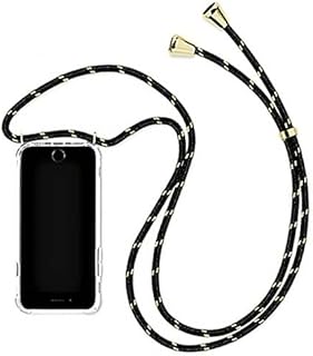 A mobile phone case for iPhone 14 in black and gold with a mobile phone shoulder around the shoulder, an adjustable phone strap, the best cord for smartphones with a full cover (iPhone 14).. Discover endless possibilities with DIAYTAR NIGERIA's extensive product range and affordable shipping.