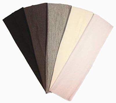Kenz Lorenz Lot of 6 elastic strips in extensible cotton for yoga and sport for adolescents, women and girls (pack of 6 2 -inch cotton bands - degraded black).. Shop confidently on DIAYTAR Nigeria — everything you need, delivered quickly.