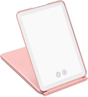 Rechargeable foldable LED makeup mirror for travel | Adjustable brightness with 3 color modes.. Experience shopping freedom with DIAYTAR NIGERIA's comprehensive platform and reliable shipping service.