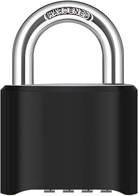 Waterproof and durable 4 -digit code lock of 1.3 inch for gate, fence, toolbox, bag, hut storage, gym, school locker (black).. Shop the future with DIAYTAR NIGERIA - thousands of products, unbeatable prices, delivery within a week.