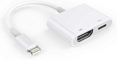 Ba Controls® Lightning to HDMI adapter, Lightning 1080p digital AVC adapter with fast charging port, HDMI display synchronization connector compatible with iPhone, iPad and iPod.. DIAYTAR NIGERIA stands as your affordable shopping ally with nationwide delivery in just 5-8 days.