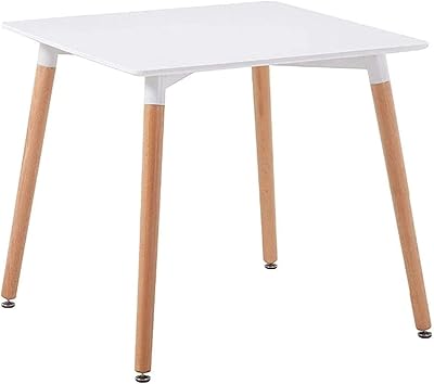 Modern wooden dining table Lani, square kitchen table with solid wooden feet for the house, office and restaurant.. Shop quality and variety at unbeatable prices on DIAYTAR Nigeria — delivery in under 8 days.