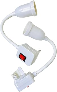 Flexible screw lamp socket, easy to move in all directions with on/off switch (2 rooms).. DIAYTAR NIGERIA: Your partner in affordable online shopping with reliable 5-8 day shipping nationwide.