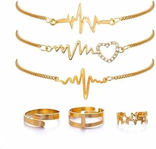 Set of 6 bracelets with single golden crystal pendant, Creole Women's bracelets.. Discover the convenience of DIAYTAR NIGERIA's vast e-commerce platform with delivery in just 5-8 days.