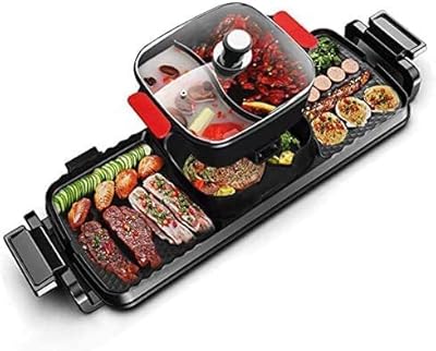 Grill Vokaten Hot Pot grill, Korean interior barbecue, Shabu Shabu electric pot with separator, pot with grill, double grip 2200 W 5 adjustable speeds, suitable for a dinner of 1 to 6 people.. DIAYTAR NIGERIA: Where affordable online shopping meets reliable delivery across Nigeria.