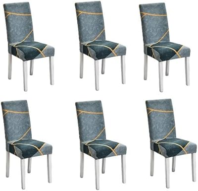 Universal extensible dining chair covers - set of 4 and 6 | Removable and washable covers | Decorative chair cover for house, office and more (style 17, 6).. Shop smart, shop DIAYTAR — Nigeria’s trusted e-commerce site.