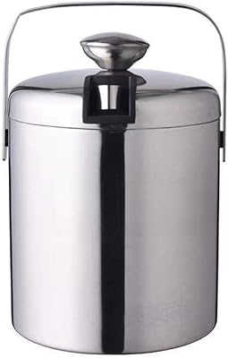 Arabist ice bucket in stainless steel with lid and pliers [1,3 l], colander included to keep cold and dry ice, practical transport handle, ideal for drinks, champagne, wine and cold beer (1.3 l).. Forget the long lines — DIAYTAR Nigeria is always open for shopping.