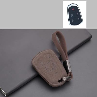 Car key case - New plastic and leather key case for Cadillac CT6 ATS CTS -V CTS XT5 ELR SRX Escalade (5 brown buttons).. From essentials to electronics, DIAYTAR Nigeria ships your order in no time.
