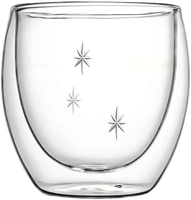 Napa double -walled glass cups, coffee cups, drinking cup, Natural Paradise 8oz series (star).. DIAYTAR NIGERIA connects Nigerians with quality products at affordable prices, delivered in 5-8 days nationwide.