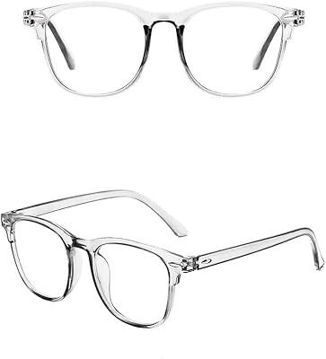 Transparent unisex computer glasses blocking light with bag, blue, transparent, 148.. Discover the perfect balance of selection and value with DIAYTAR NIGERIA's nationwide delivery service.