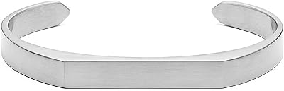 Open stainless steel bracelet with large mvmt.. DIAYTAR NIGERIA combines affordability with convenience, delivering your purchases within 5-8 days.