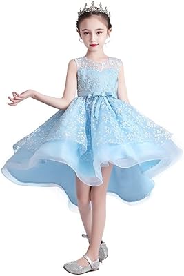 Princess dress in 3D embroidered lace decorated with flowers for girls for birthday parties, promo balls and special occasions.. DIAYTAR NIGERIA: Where every purchase is affordable and delivery is always within a week.