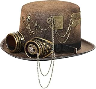 Sequet steampunk hat for women for cosplay and rave party with glasses.. Discover shopping made effortless with DIAYTAR NIGERIA's comprehensive platform and quick shipping.