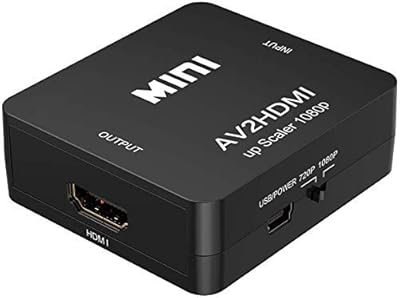 Wishlink CA Video Audio Converter to HDMI, CVBS 1080p Video Audio Converter Supporting PAL/NTSC for TV, Computer, STB to DVD VHS/VCR/Blu-ray (Black).. Shop confidently with DIAYTAR NIGERIA, offering affordable prices and reliable delivery within a week.