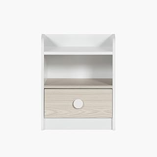 Bedside table with a vanilla home box drawer, dimensions 50 x 40 x 40 cm, white.. DIAYTAR NIGERIA delivers what you want at prices you'll love, all within 5-8 days nationwide.