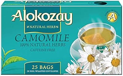 Alokozay cmomile herbal tea, 25 tea sachets, 100 % natural herbs, caffeine -free (24).. DIAYTAR NIGERIA connects your desires with reality through our affordable e-commerce platform and quick delivery.