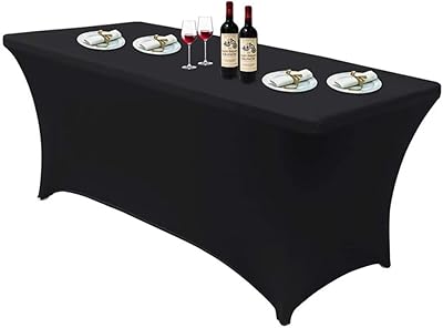 Medela black rectangular tablecloth: fine and expandable square suitable for a wedding festival.. Make shopping fun and stress-free with DIAYTAR Nigeria.