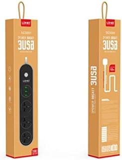An electrical connection with three USB sockets from the LDNIO International Company.. DIAYTAR NIGERIA: Your partner in affordable online retail with reliable delivery across the nation.