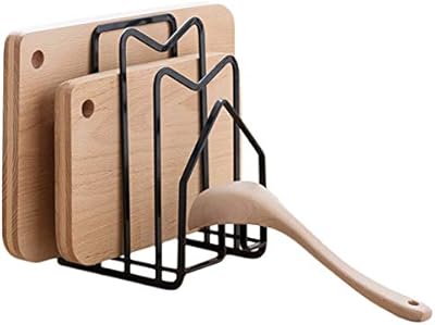Cutting board support, saucepan cover support, cutting board organizer, kitchen counter support, storage support to drain the pans of pans, trays and cutting boards (black).. DIAYTAR NIGERIA: Where shopping is affordable, selection is vast, and delivery is always reliable.