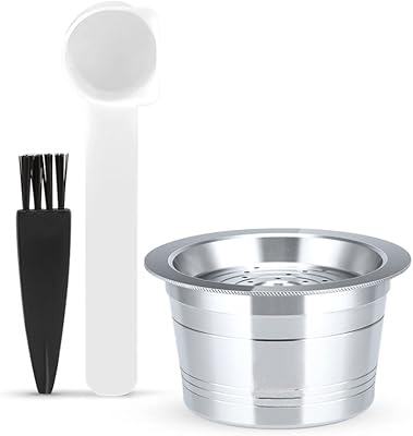 Reusable rechargeable coffee capsules in reCafemil stainless steel compatible with the Caffitaly Cchipo Cafissimo coffee maker 1 capsule + 1 brush + 1 spoon.. Discover the convenience of DIAYTAR NIGERIA's vast e-commerce platform with delivery in just 5-8 days.