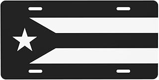 Puerto Rico Black and White Porto Flag Portoric Personalized Registration Portene for the car, Decorative front license plate, 6 x 12 inches.. Shop the smart way with DIAYTAR NIGERIA's extensive selection and budget-friendly nationwide delivery.