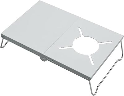 YNTIME Picnic tables, foldable camp picnic, hollow stove, burning support, foldable desk, portable, exterior, mini camping thermal shield, gas stove table (color: silver).. DIAYTAR NIGERIA revolutionizes online retail with our vast selection and cost-effective delivery options.