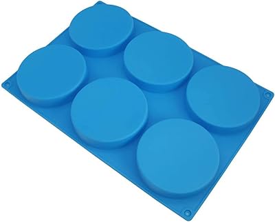 6 large silicone cake molds with round disk in non -stick resin, foam cake pan, French dessert, soap (blue).. Join thousands of satisfied shoppers on DIAYTAR Nigeria.
