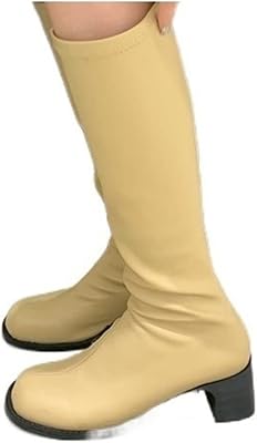Galori Ladies Boots Long Women Square Stands Damped Ladies Ladies Square High Heel High (Color: Hortel, Size: Size 39 (Pied 24.5 cm))).. DIAYTAR NIGERIA: Where shopping meets satisfaction with affordable prices and prompt delivery services.