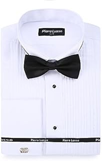 Smoking shirt with broken collar for men pine lusso with French wrists and bow tie.. DIAYTAR NIGERIA makes quality accessible with low prices and reliable 5-8 day nationwide delivery.