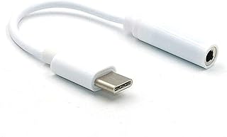 USB C 3.1 male adapter cable to 3.5 mm female stereo audio plug for headphones.. DIAYTAR NIGERIA: Bridging the gap between consumers and quality products with affordable nationwide shipping.