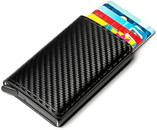 False aluminum and carbon fiber carbon carbon holder, wallet with RFID blockage, metal housing, thin business cards, identity carriage holder.. Shop without boundaries at DIAYTAR NIGERIA, offering affordable products with convenient delivery times.