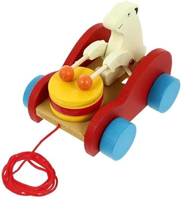 Wooden bear toy, pull wheel, wooden toy to shoot, baby car for toddlers.. Experience the joy of discovery with DIAYTAR NIGERIA's vast catalog and nationwide affordable delivery.