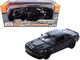 2018 Dodge Challenger SRT Hellcat Widebody Black With Wallax 1/24 Pressure -molded car by Motormax 79350BK.. DIAYTAR NIGERIA delivers on our promise of variety, affordability, and prompt nationwide shipping.