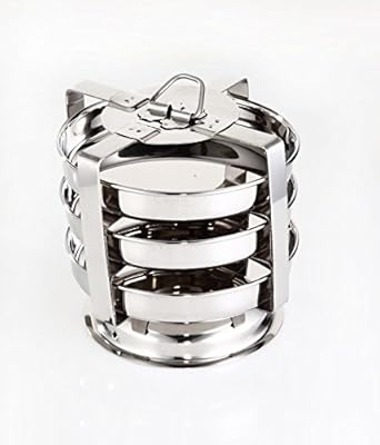 Dhokla/That/Idli stainless stainless steel base (14.5 cm) - 3 plates.. Your one-click solution to affordable shopping, DIAYTAR NIGERIA delivers quality products nationwide.