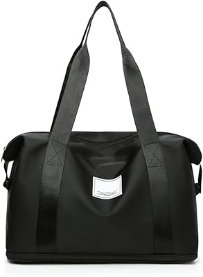 Extensible travel bag, sports tote, sports bag, weekend shoulder bag with handle for cart for women, black.. Experience satisfaction guaranteed with DIAYTAR NIGERIA's comprehensive platform and quick delivery.