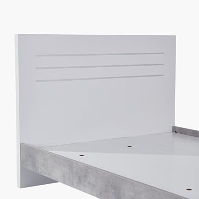 Double Home Box Patara bed with floating foot, 120 x 128 x 210.7 cm, gray.. Discover shopping made effortless with DIAYTAR NIGERIA's comprehensive platform and quick shipping.