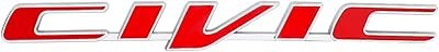 B Jockey 3D Badge in CIVI metal Metal Emblem Decoration of car trunk for Honda Civic 2006-2011 (Silver-Rouge) (P1).. Join the movement — fast, affordable shopping only at DIAYTAR Nigeria.