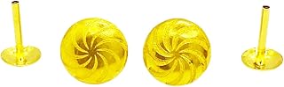 18 -carat gold, medium, yellow gold earrings, without precious stones.. Why shop anywhere else? DIAYTAR Nigeria has it all and delivers fast.