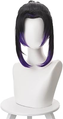 Cosplay wig Mystylecos Anime Kochou Shinobu for Demon Slayer Kimetsu No Yaiba, Halloween and black Halloween wigs.. Unlock access to a wide range of products with DIAYTAR NIGERIA's affordable e-commerce platform.