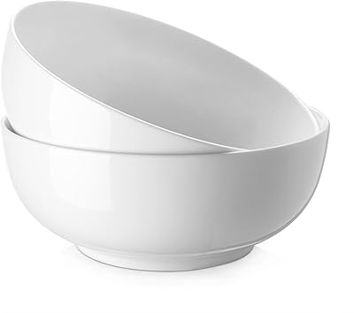 Dowan Large 8 "salad service bowls, 56 ounce soup bowls, set of ceramic pasta bowls, robust mixture bowls, go to the microwave and dishwasher, deep versatile bowls for family cuisine, white bowls, batch of 2.. From essentials to electronics, DIAYTAR Nigeria ships your order in no time.