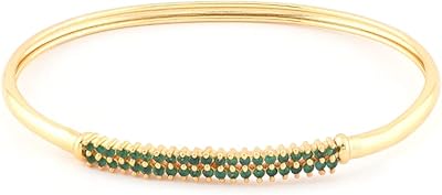 Kada design bracelet of Zaveri Pearls for women (gold) (ZPFK9480), yellow brass, cubic zirconia.. Shop without boundaries at DIAYTAR NIGERIA, offering affordable products with convenient delivery times.