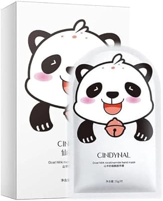 Whitious mask for hands with goat milk, silk skiing, cute panda, improves humidity, dry exfoliating, eliminates dead skin, balancing repair (5 pieces).. Shop smarter, not harder with DIAYTAR NIGERIA - thousands of products at your fingertips with affordable delivery.