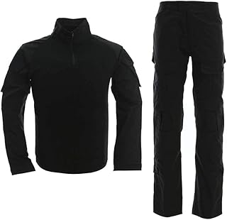 LANBASE Setting shirt and tactical combat pants for men, long sleeves, multicam WOODLAND PDU, military hunting, 1/4 zipper.. DIAYTAR NIGERIA: Where countless products meet affordable prices and reliable nationwide shipping.