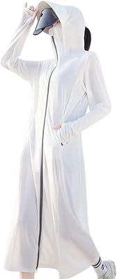 GOODERN UV sun protection coat - Protective dress with sunglasses - Refreshing outdoor clothes - Sunny protection hood upf 50+ - Long sleeve shirt dress with pockets - Beach and hiking hooded sweatshirt.. DIAYTAR Nigeria — the online store where variety meets value.
