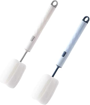 Replaceable sponge head cleaning brush with long plastic handle.. DIAYTAR NIGERIA makes online shopping accessible to all with budget-friendly prices and reliable delivery.