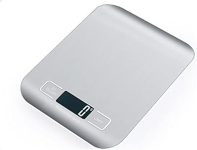 CHIFUKU food kitchen balance, 5 kg beach, 1G precision, digital kitchen scale, LCD screen, precise electronic food balance for cooking, cooking, weighing, grams and digital ounces (silver).. DIAYTAR NIGERIA: Bridging the gap between consumers and quality products with affordable nationwide shipping.