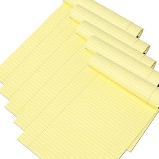 5 -piece writing notebook, single line legal notebook, yellow A5 notebooks for school, university, office supplies, 40 sheets.. Affordable online shopping is just a click away with DIAYTAR Nigeria.